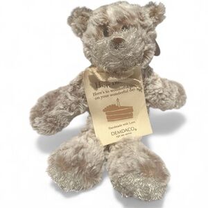 Demdaco Giving Bear Happy Birthday Bear Mini Plushie-NWT